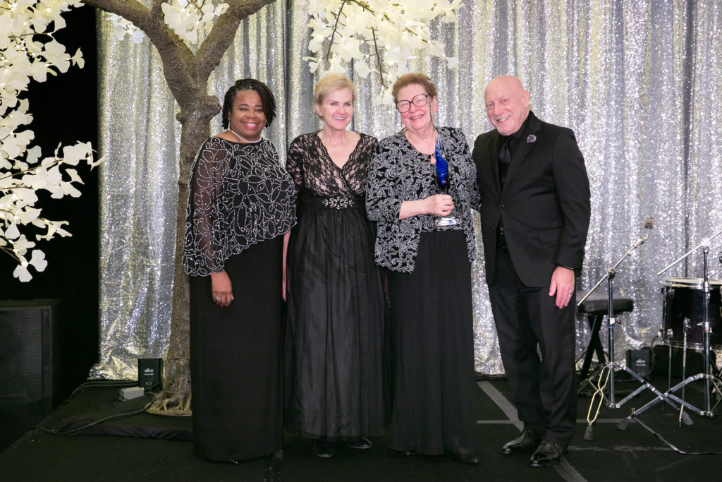 Members of the WBEC South Board of Directors award Brown Eagle Contractors owner and CEO Lela Mae Wilkes Supplier of the Year during the Women’s Enterprise 25th Anniversary Conference at the Hyatt Hotel in New Orleans on September 26, 2019. From left to right: Kimberly Duck of BP, Susan Stenz of ExxonMobil, Lela Mae Wilkes, owner and CEO of Brown Eagle Contractors Inc. and David Feldman of Chevron.